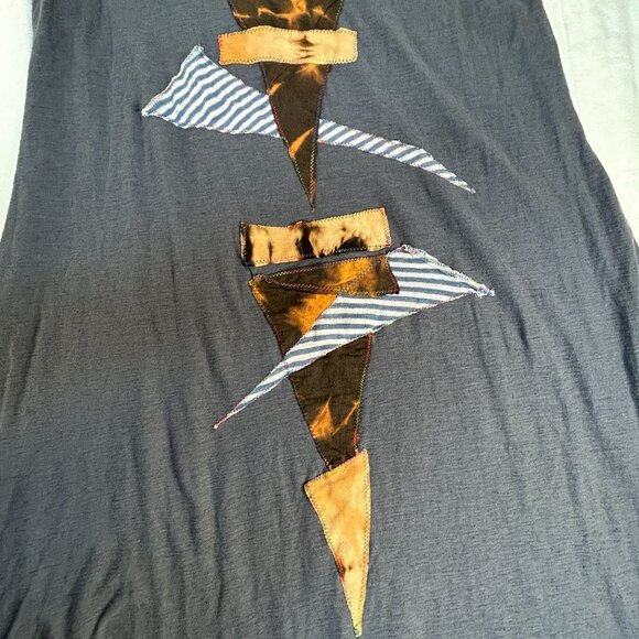 VonksArt Boho Chic Patchwork Long Sleeve Midi Dress One Of A Kind Art To Wear - Picture 9 of 10